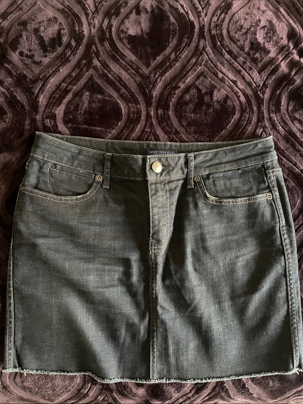 Martin + Osa dark blue Denim Mini Skirt